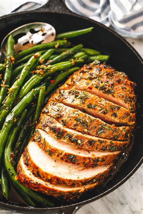 This is our favorite roasted pork loin recipe, and below are answers to the questions we get asked the most. Roasted Pork Loin with Green Beans Recipe - Roasted Pork ...