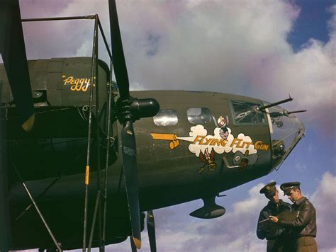 B 17 “flying Fit Gun” Pilots England 1942 Aircraft Painting Aircraft