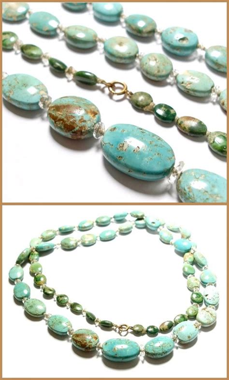 An Antique English Necklace Of Persian Turquoise That Beautifully