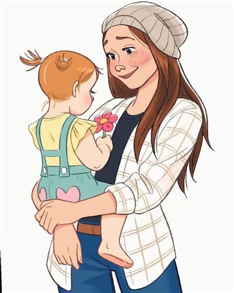 12 Anime Poses Friends Sweets Baby Cartoon Drawing Mom Drawing