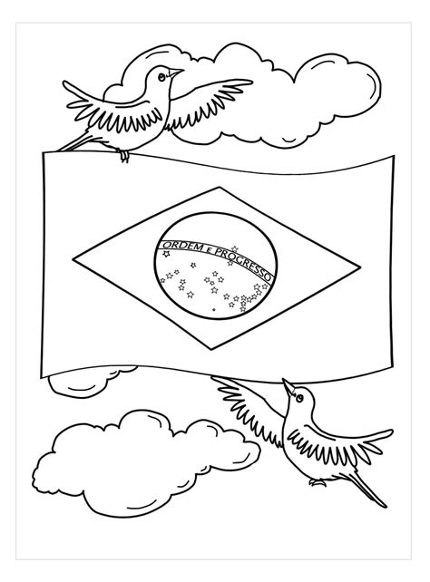 Desenhos De Bandeira Do Brasil Para Colorir Imprimir E Pintar Colorir Me