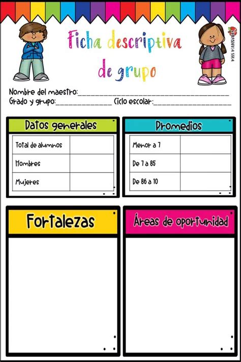 Ejemplos De Fichas Descriptivas De Grupo Para Preescolar Y Primaria
