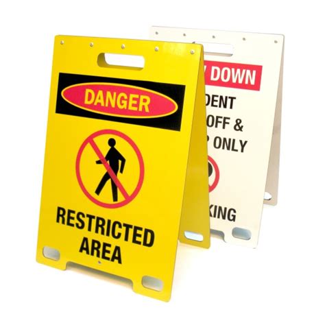 Caution Men Working Portable A Frame Sign Bc Site Service
