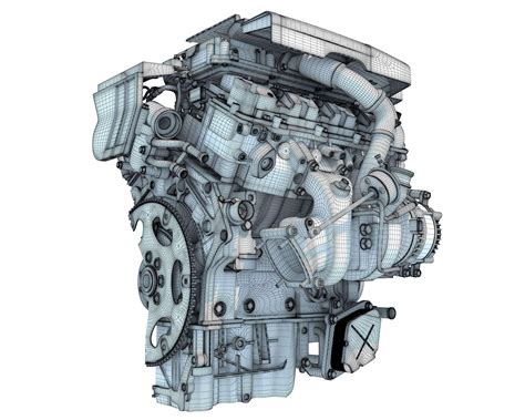 V6 Car Engine Cutaway 3d Model By 3d Horse