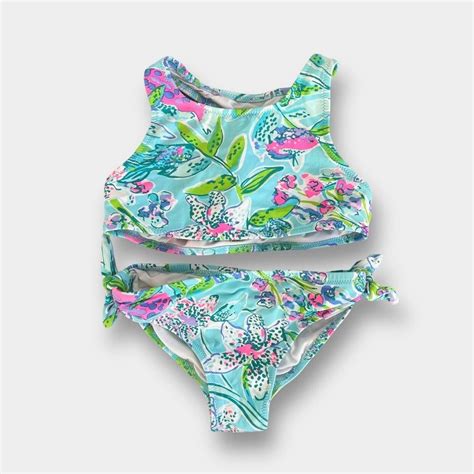 Lilly Pulitzer Bali Blue Sway This Way Swim Maisie Bikini 5t