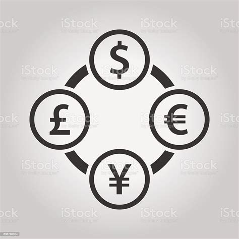 the four most traded currencies in the world stok vektör sanatı and britanya para birimi‘nin daha