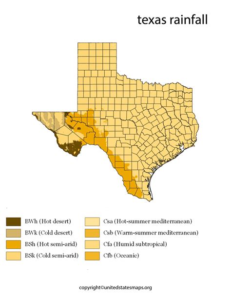 Texas Rainfall Map Rainfall Map Of Texas