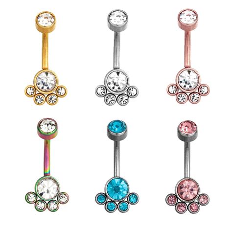 Surgical Steel Navel Piercing Earring Surgical Steel Piercing Belly 6 Colors Aliexpress