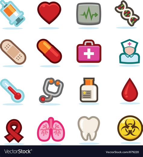 Health Care Icons Set Royalty Free Vector Image