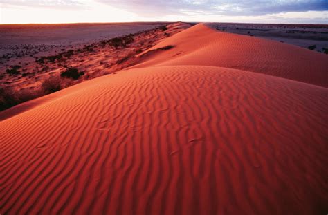 Dramatic Red Sand Dunes Near Birdsville Outback Queensland Outback