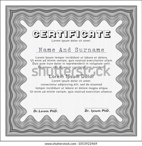 Grey Awesome Certificate Template Lovely Design Stock Vector Royalty