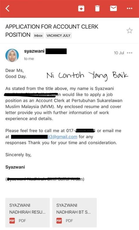 Korang hanya perlu dapatkan email penerima, attach resume dan klik send. Gambar 'Hantar Permohonan Kerja Atau Nak Berkenalan ...