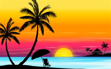 48 Animated Beach Scene Desktop Wallpapers Wallpapersafari