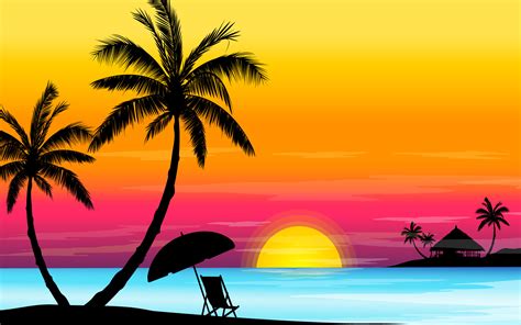 48+ Animated Beach Scene Desktop Wallpaper on ...