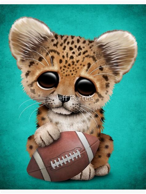 Leopard Cub Playing With Football Art Print By Jeffbartels Redbubble