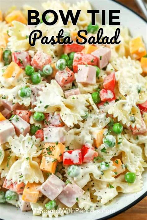 Creamy Bow Tie Pasta Salad Spend With Pennies