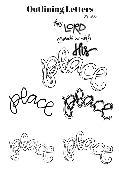 Free Coloring Page Outlining Letters Sue Carroll Bible Journaling