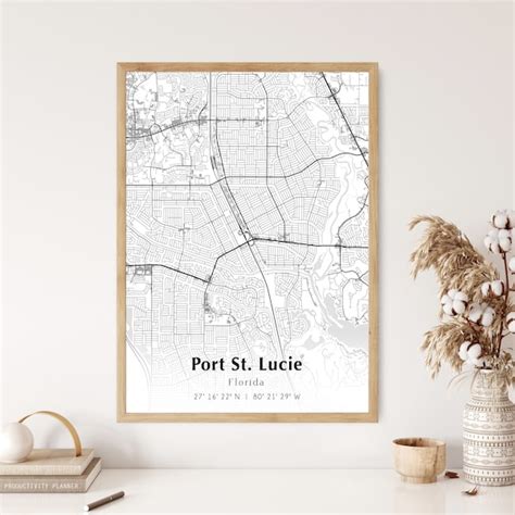 Map Of Port St Lucie Etsy