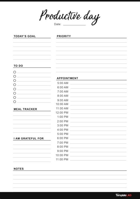 Downloadable Adhd Daily Planner Template