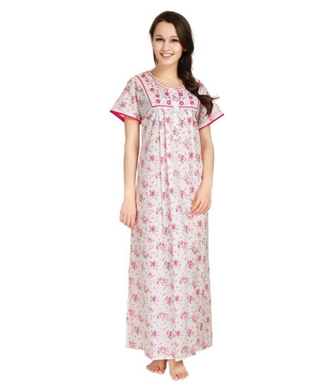Buy Av2 Pink Cotton Nighty And Night Gowns Online At Best Prices In India Snapdeal