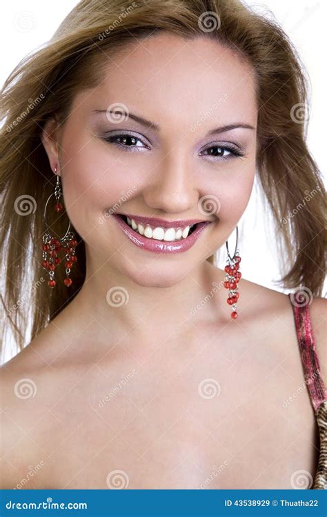 Portrait Of A Beautiful Women Smiling Stock Image Image Of Portrait