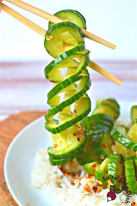 tiktok chinese cucumber salad accordion salty side dish