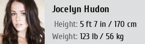 Jocelyn Hudon Height Weight Size Body Measurements Biography