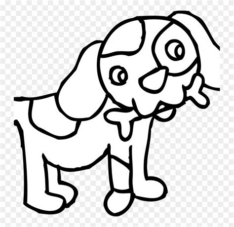 Small Size Cartoon Dog To Color Clipart 875621 Pinclipart