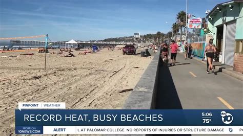 San Diego Sees Record Heat Bringing Many To Beaches