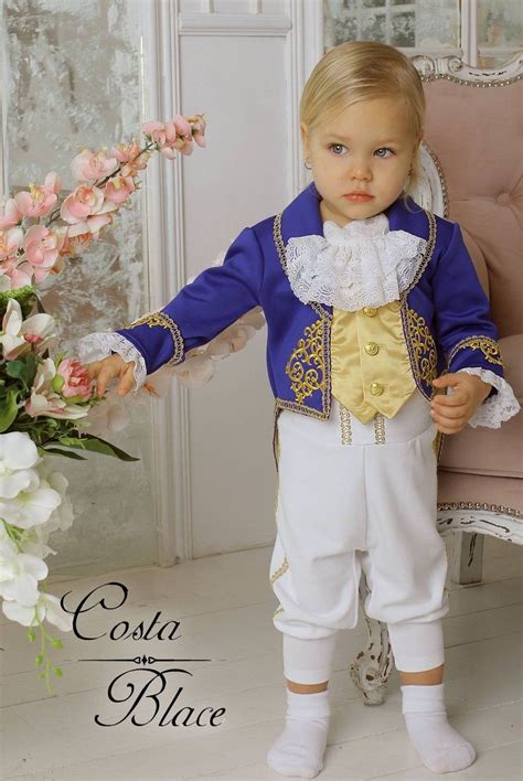 4.5 out of 5 stars. Prince Costume for baby boy in blue gold Halloween costume ...