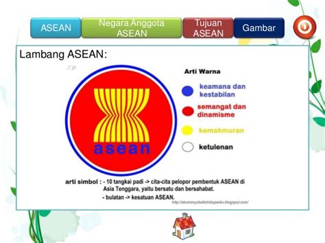 Karena padi melambangkan bahan pangan yang mayoritas merupakan makanan pokok masyarakat negara di asia tenggara dan tanaman padi. PPT Media Pembelajaran ICT tentang materi ASEAN