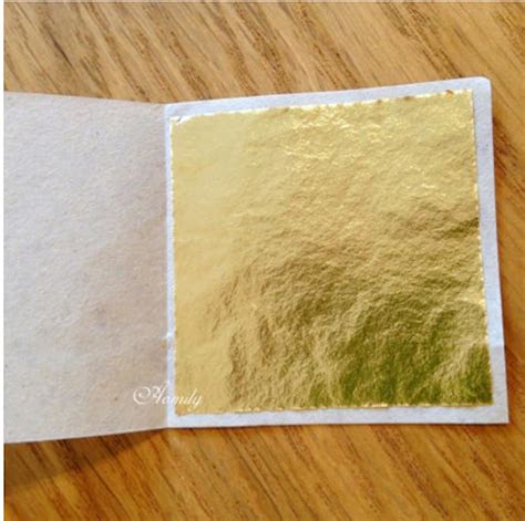 100 Gold Leaf Sheets Practical K Pure Shiny Gold Leaf For Etsy