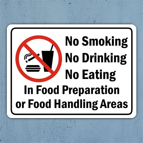 Food Preparation Handling Areas Sign D5851 By