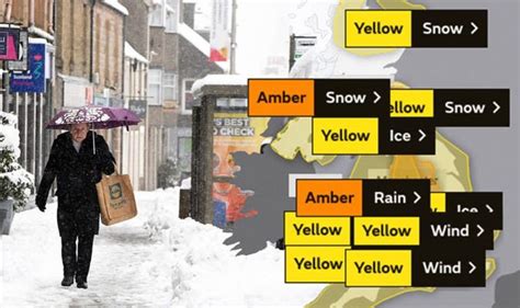 Uk Weather Warning Whole Of Britain Hit By Met Office Alerts As Foot Of Snow Due Tonight