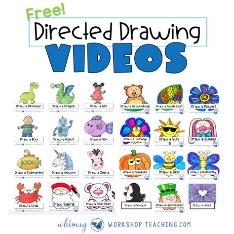 Directed Drawing Videos Whimsy Workshop Teaching