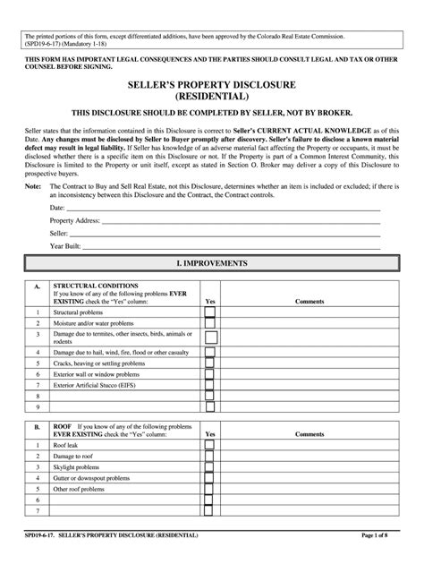 Seller Disclosure Form Fill Out And Sign Printable Pdf Template