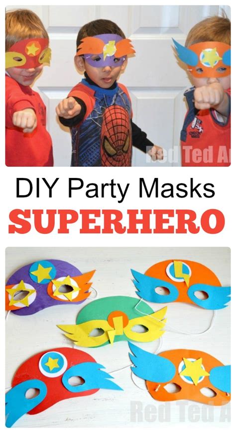 Find & download free graphic resources for kids superhero. Superhero Party Masks - simple Party Craft that the kids ...