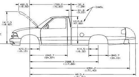 S10 Pickup Truck Measurements Chevy S10 S10 Truck S10 Pickup