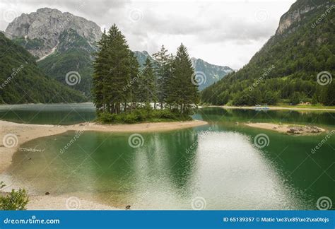 Lago Del Predil Predil Lake Italy Stock Image Image Of Attraction