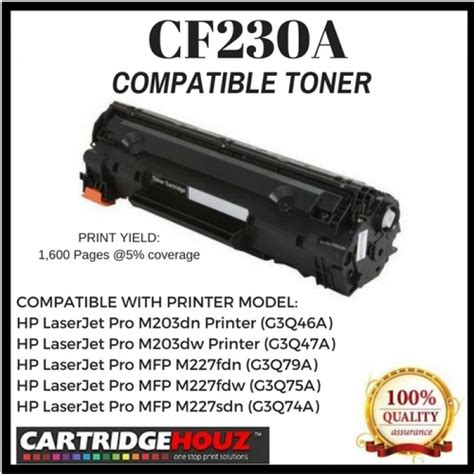 Hp laserjet pro m203dn pro, m203dw pro, m227 pro mfp, m227fwd pro mpf, m227sdn pro mpf Compatible HP CF230A(30A)(1.6K)Toner Cartridge For HP ...