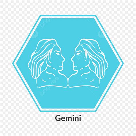 Gambar Ilustrasi Elemen Ikon Zodiak Gemini Clipart Masa Depan Simbol
