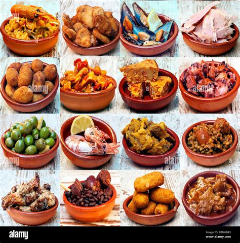 Collage Of Typical Dish Of Spanish Food Stock Photo Alamy