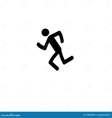 Runner Stick Figure Icons Set Cartoon Vector 38213983