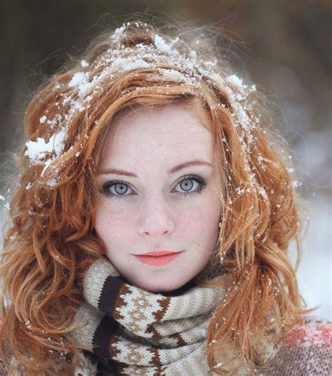Beautiful Snow And Hair Redheadedgoddesses