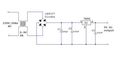 5v Power Supply Using 7805 Ic From 230v Ac Mains My Circuits 9