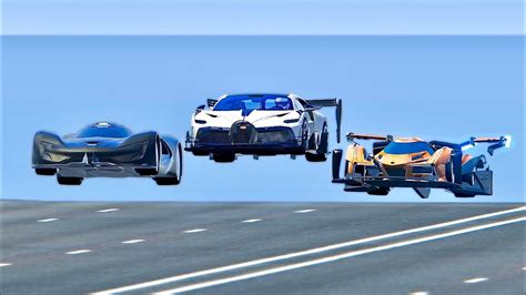 Bugatti Divo Gtr Vs Lamborghini V12 Gtr Vs Srt Tomahawk Vgt Drag Race
