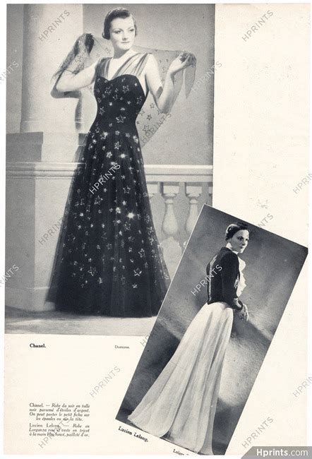 Chanel 1937 Evening Dress With Silver Stars Photo Dorvyne