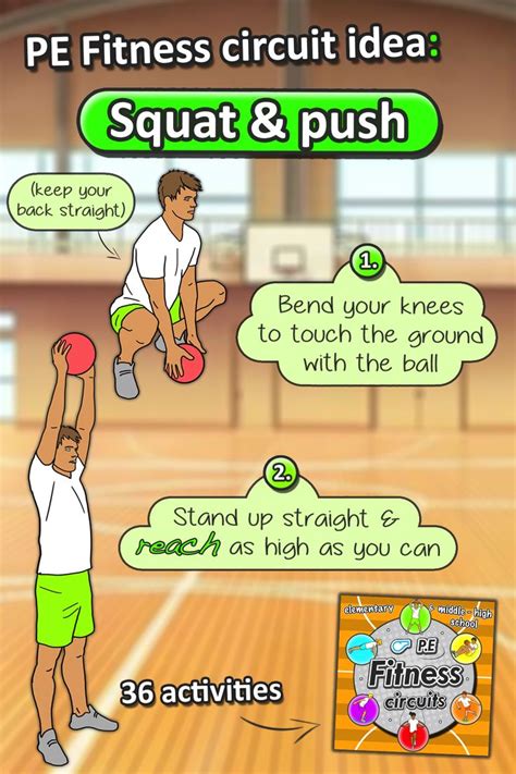 Squat And Push › Check Out These 36 Pe Fitness Station Cards For Grades K