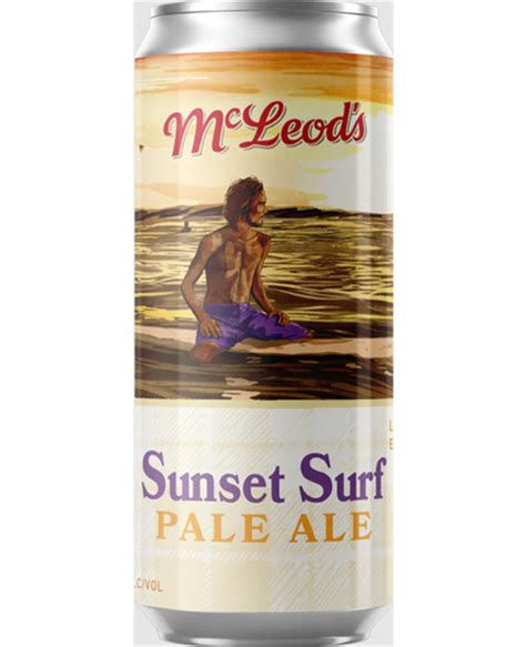 Mcleods Sunset Surf Pale Ale 440ml Beer Mcleods Waipu Waipu