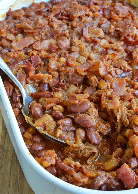 This creamy and homemade side dish idea for dinner is a hit for both ranch and pasta lovers. Double Pork Baked Beans Recipe - WonkyWonderful